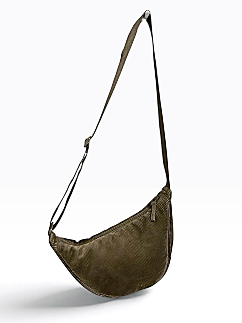 NWOT Uniqlo Olive Corduroy Crossbody Bag